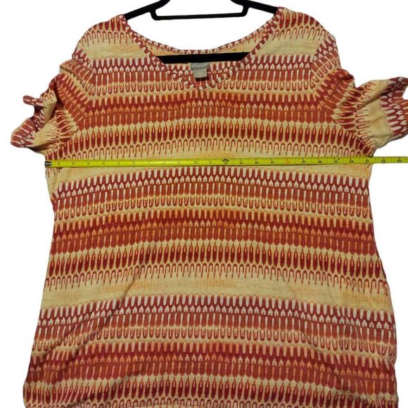 Chico's Short Sleeve Women's Top Size 2 (L 12/14) - Picture 1 of 3